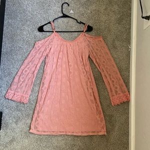 Peach of the shoulder Dress